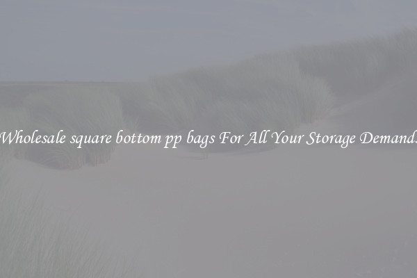 Wholesale square bottom pp bags For All Your Storage Demands