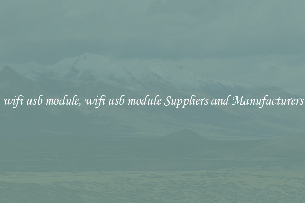 wifi usb module, wifi usb module Suppliers and Manufacturers