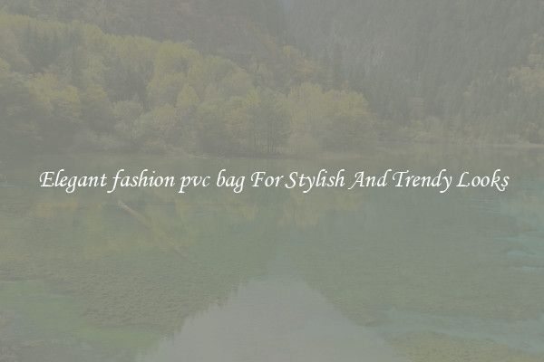 Elegant fashion pvc bag For Stylish And Trendy Looks