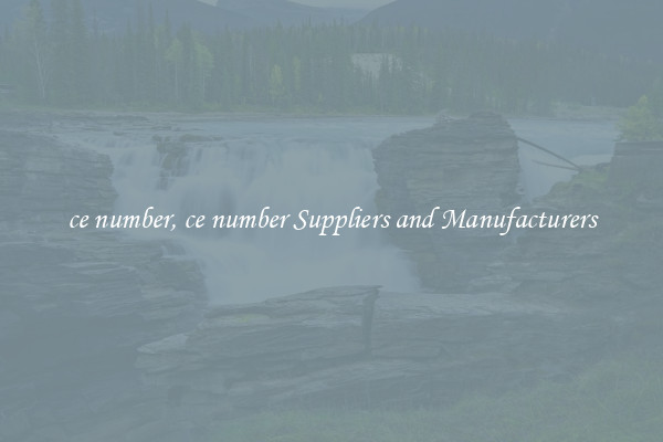 ce number, ce number Suppliers and Manufacturers