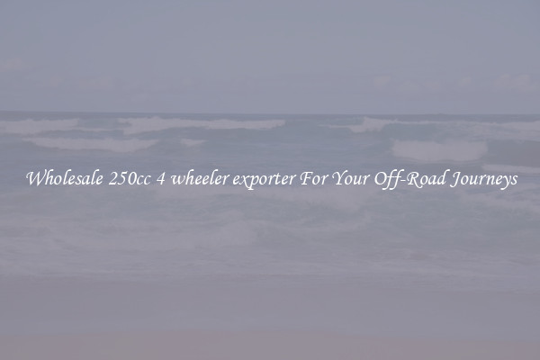 Wholesale 250cc 4 wheeler exporter For Your Off-Road Journeys