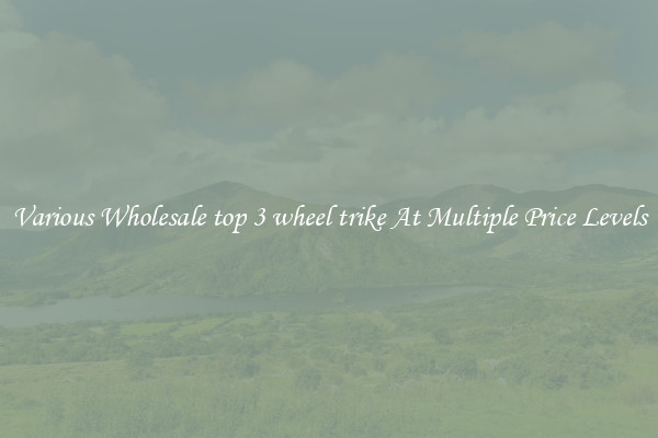 Various Wholesale top 3 wheel trike At Multiple Price Levels