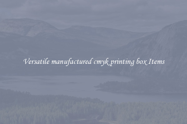 Versatile manufactured cmyk printing box Items