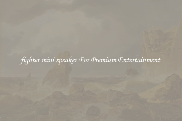 fighter mini speaker For Premium Entertainment 