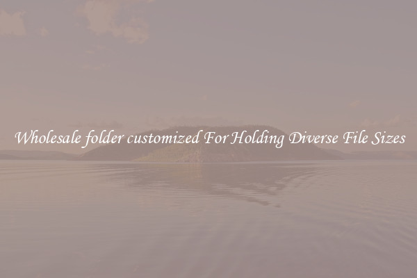 Wholesale folder customized For Holding Diverse File Sizes