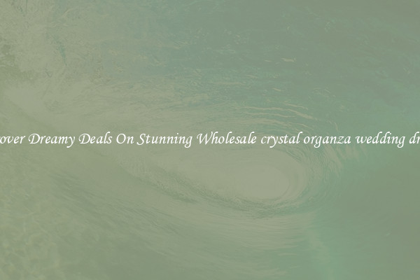 Discover Dreamy Deals On Stunning Wholesale crystal organza wedding dresses