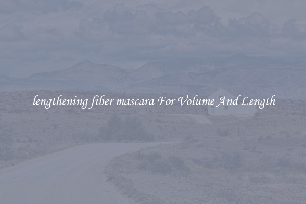lengthening fiber mascara For Volume And Length